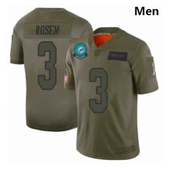 Men Miami Dolphins 3 Josh Rosen Limited Camo 2019 Salute to Service Football Jersey
